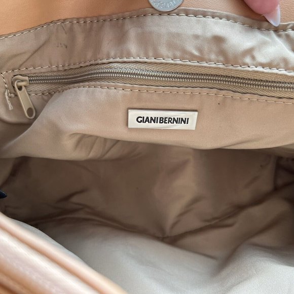 Giana Bernini Patchwork Multi - Color Leather Women's Purse HandBag Brown Beige - Picture 6 of 10